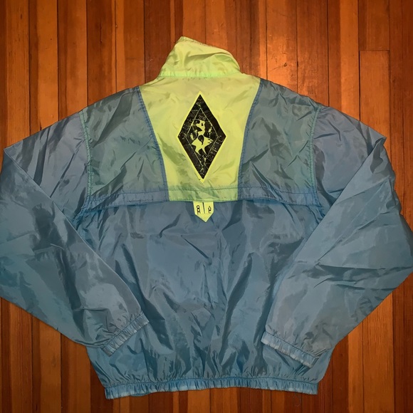 90s Ocean Pacific Zip-up Windbreaker Color Block Design Front Logo Patch As-is | Boardwalk Vintage